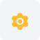 icon half roulette gear icon